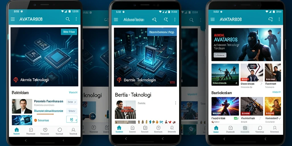 Tampilan antarmuka modern dari aplikasi AVATAR808 yang informatif.