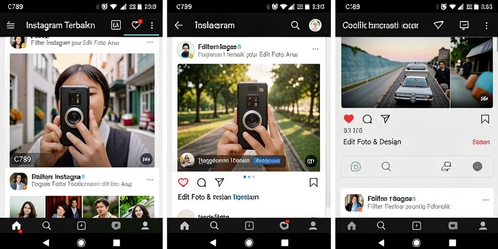 Antarmuka aplikasi C789 yang menawan dan intuitif untuk pengeditan foto.