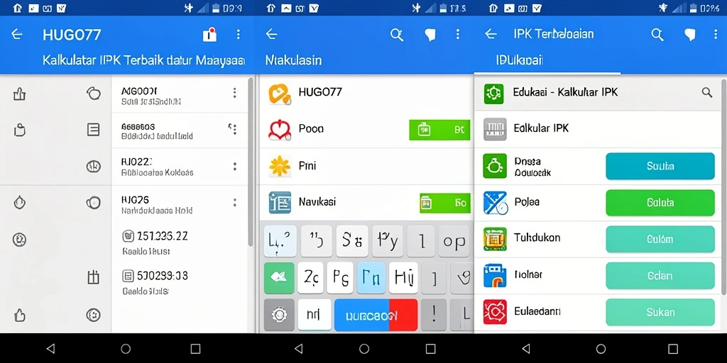 Tampilan antarmuka HUGO77 yang sederhana dan informatif.