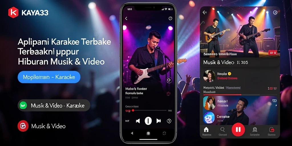 Screenshot antarmuka KAYA33 yang sederhana dan menarik untuk aplikasi Karaoke.