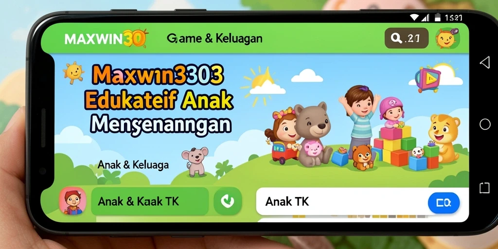 Tampilan antarmuka aplikasi MAXWIN303 yang menarik untuk anak-anak.